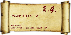 Raber Gizella névjegykártya