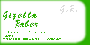 gizella raber business card